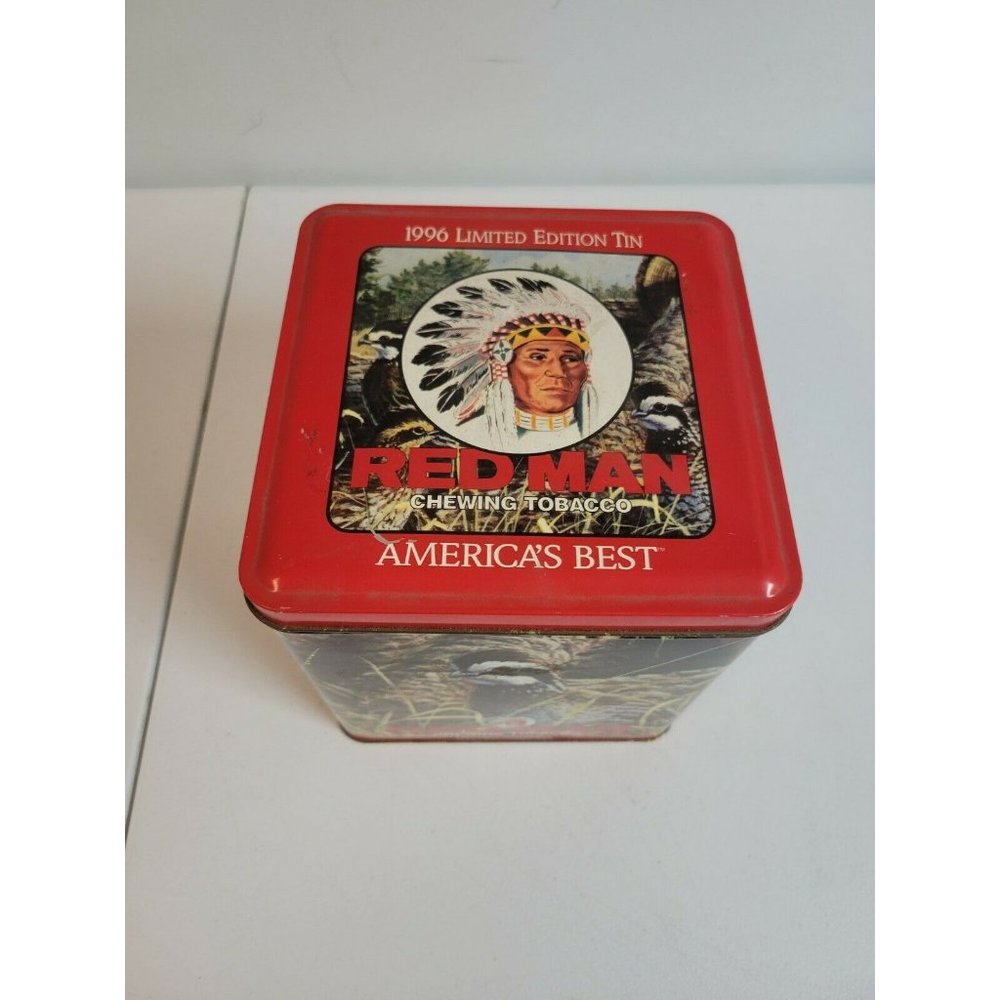 Red Man Chewing Tobacco Tin - 1996 Limited Edition - Bob White Quail - "Paco"